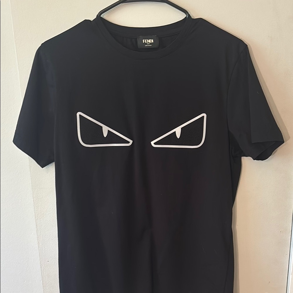 Fendi Black Monster Eye Men's T-Shirt